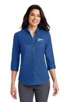 Port Authority Ladies 3/4-Sleeve SuperPro Twill Shirt.